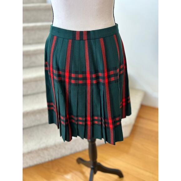 Vintage Highland Queen Red & Green Tartan Plaid Rob Roy Mini Kilt - Picture 3 of 6